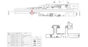 近鉄／学園前駅／／№108駅看板・駅広告、位置図