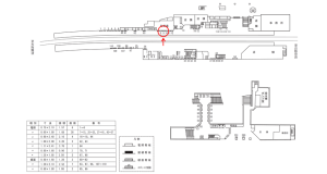 近鉄／学園前駅／／№9駅看板・駅広告、位置図