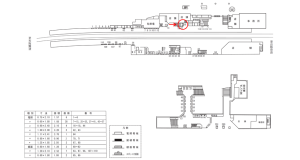 近鉄／学園前駅／／№16駅看板・駅広告、位置図