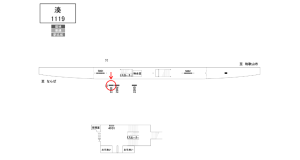 南海／湊駅／／№2301駅看板・駅広告、位置図