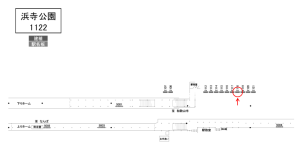 南海／浜寺公園駅／／№2118駅看板・駅広告、位置図