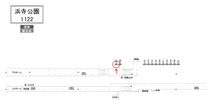 南海／浜寺公園駅／／№2017駅看板・駅広告、位置図