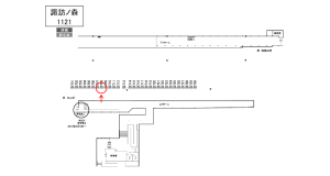 南海／諏訪ノ森駅／／№2708駅看板・駅広告、位置図