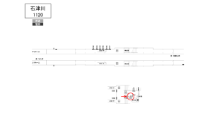 南海／石津川駅／／№4102駅看板・駅広告、位置図