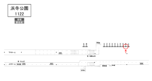 南海／浜寺公園駅／／№2120駅看板・駅広告、位置図