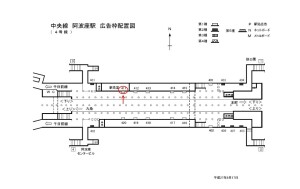 Osaka／Metro（大阪メトロ）　阿波座駅／中央線№1-411№411、位置図