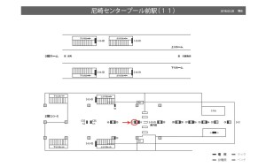 阪神　尼崎センタープール前駅／№3-13-12№12、位置図