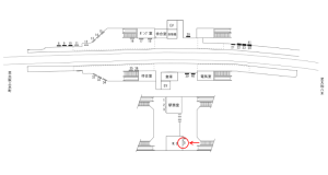 近鉄／関屋駅／／№5駅看板・駅広告、位置図