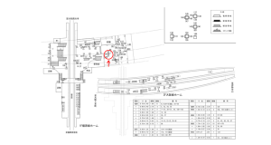 近鉄／大和八木駅／／№97駅看板・駅広告、位置図