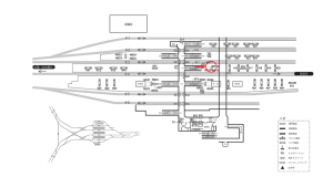 近鉄／伊勢中川駅／№H011№011駅看板・駅広告、位置図