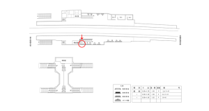 近鉄／新ノ口駅／／№7駅看板・駅広告、位置図