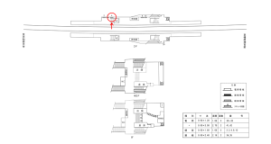 近鉄／筒井駅／／№4駅看板・駅広告、位置図