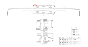 近鉄／筒井駅／／№3駅看板・駅広告、位置図