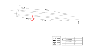 近鉄／箸尾駅／／№6駅看板・駅広告、位置図