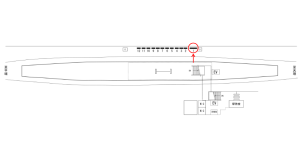 近鉄／前栽駅／／№1駅看板・駅広告、位置図