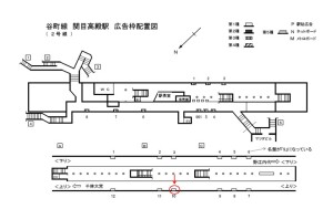 Osaka／Metro（大阪メトロ）　関目高殿駅／谷町線№1-010№010、位置図