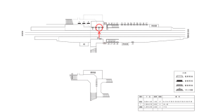 近鉄／喜志駅／／№6駅看板・駅広告、位置図