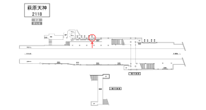 南海／萩原天神駅／／№4105駅看板・駅広告、位置図