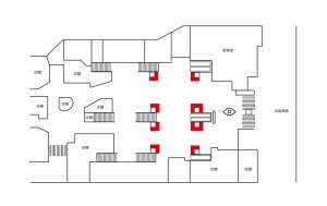 近鉄／大和西大寺駅／大和西大寺アーバンビジョンデジタルサイネージ、位置図