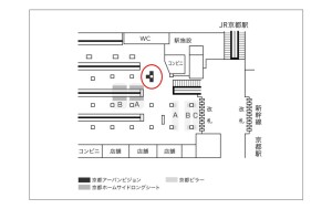 近鉄／京都駅／京都駅 アーバンビジョンデジタルサイネージ、位置図