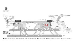 近鉄／大阪難波駅／なんばシートボード駅看板・駅広告、位置図