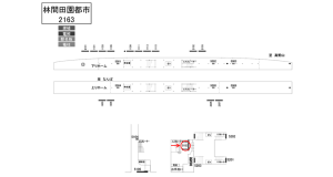 南海／林間田園都市駅／／№5102駅看板・駅広告、位置図