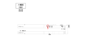 南海／八幡前駅／／№4101駅看板・駅広告、位置図