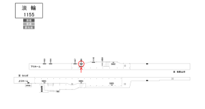 南海／淡輪駅／／№1108駅看板・駅広告、位置図