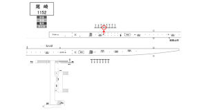 南海／尾崎駅／／№1113駅看板・駅広告、位置図