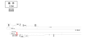 南海／箱作駅／／№4304駅看板・駅広告、位置図