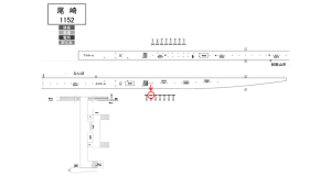 南海／尾崎駅／／№1311駅看板・駅広告、位置図