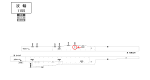 南海／淡輪駅／／№4501駅看板・駅広告、位置図