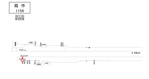 南海／箱作駅／／№4301駅看板・駅広告、位置図