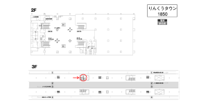 南海／りんくうタウン駅／／№5101駅看板・駅広告、位置図