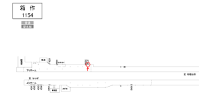 南海／箱作駅／／№4137駅看板・駅広告、位置図