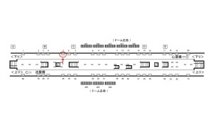 Osaka／Metro（大阪メトロ）　本町駅／御堂筋線№1-005№005、位置図