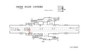 Osaka／Metro（大阪メトロ）　西田辺駅／御堂筋線№1-034№034、位置図