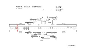 Osaka／Metro（大阪メトロ）　西田辺駅／御堂筋線№1-026№026、位置図