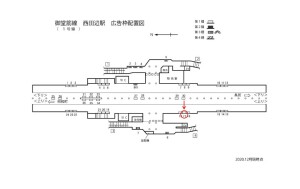 Osaka／Metro（大阪メトロ）　西田辺駅／御堂筋線№1-017№017、位置図