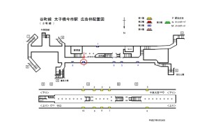 Osaka／Metro（大阪メトロ）　太子橋今市／谷町線№3-007№007駅看板・駅広告、位置図