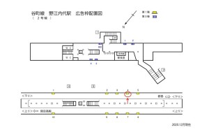 Osaka／Metro（大阪メトロ）　野江内代駅／谷町線№1-004№004、位置図